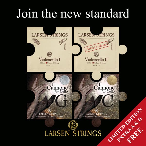 Larsen Cello Strings - Limited Edition Set | Larsen Cello A&D with Il Cannone Cello G&C (Soloist)