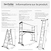 tectake® Échelle Multifonction 3 en 1 Échafaudage Roulant en Acier Platefor... #5