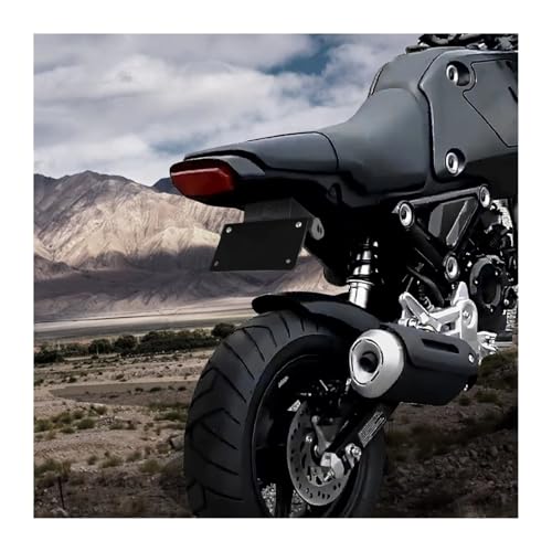 Support plaque d'immatriculation moto Grom MSX 125 finition épurée noire - 3