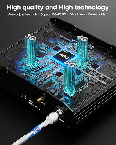 Image of Cell Phone Booster Cover 6000 sq ft, Boost 5G 4G LTE Signal for All US Carriers, Cell Phone Signal Booster for Home Office, APP Support, FCC Approved