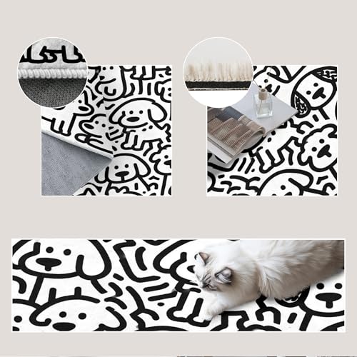 Tapete decorativo con diseño de perro cartoon 2x3 pies miniatura 5