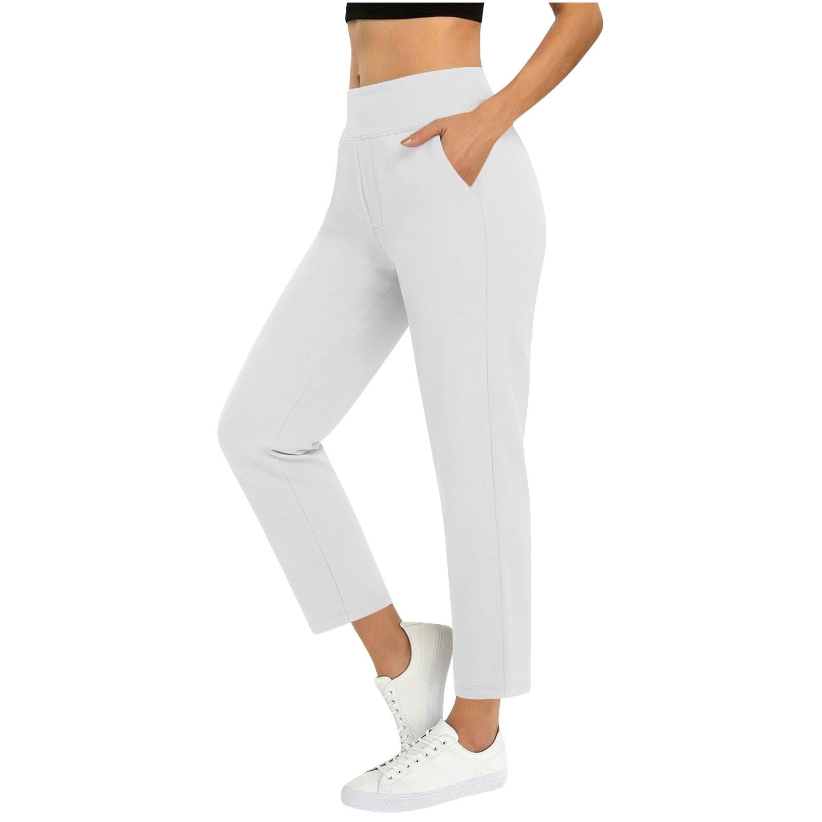 Pantalon décontracté haut de gamme en maille douce extensible - 8