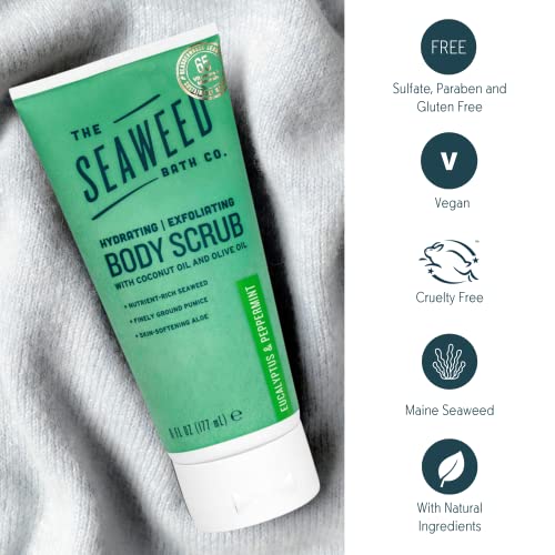 The Seaweed Bath Co. 040-060-BSEP Body Scrub, Eucalyptus & Peppermint, Hydrating, Exfoliating, Natural Organic Bladderwrack Seaweed thumb #2