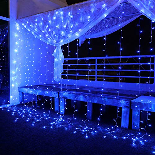 Yinuo Mirror Led-lichtgordijn (Blauw (3x3m))