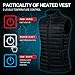 CONQUECO Chaleco Calefactable Eléctrico Hombre Chaqueta Ropa para Invierno Motocicleta Viajar Esquí...