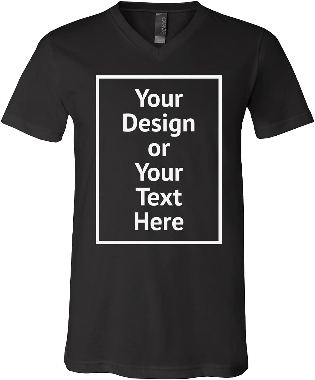 Custom Shirt V-Neck Men Personalized Add Your Image T-Shirt Add Your Text Photo Front/Back Print - Amazon product rated Grade B