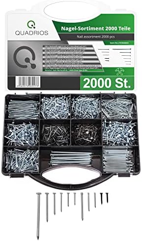 GmbH Steel Nail Assortment 2000 Pieces Various Nails Carpet Nails...