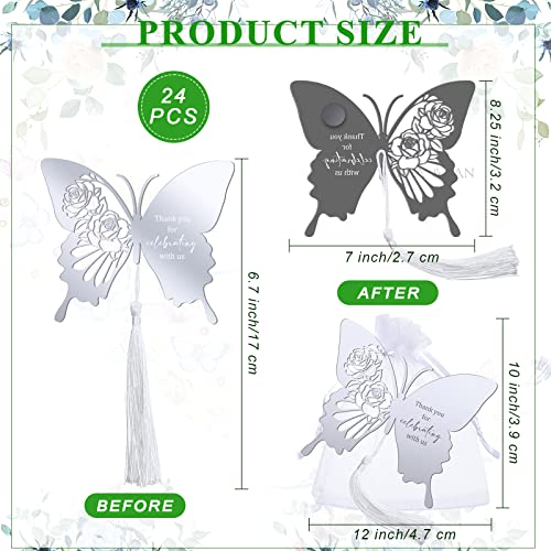 Imanes decorativos mariposa acrílicos con espejos 24 pcs miniatura 2