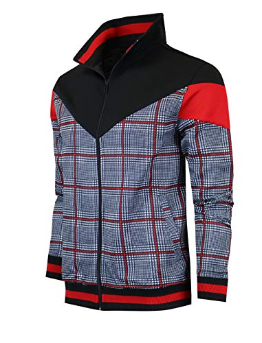 Image of SCREENSHOT-TRACK JACKET Mens Urban Hip Hop Premium Track Jacket - Slim Fit Side Taping Sportswear Urbanwear Streetwear Top