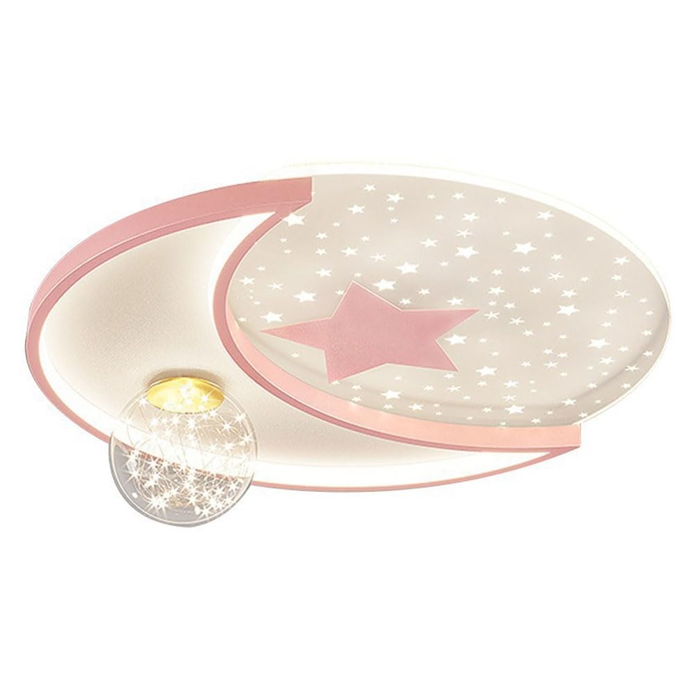 Creative Children's Room Ceiling Lamp 3000-6000K LED Close to Ceiling Light Fixtures 3 Colors Dimmable Ceiling Chandelier Star Ceiling Sconces Modern Decorative Lighting Fixtures for Bedr