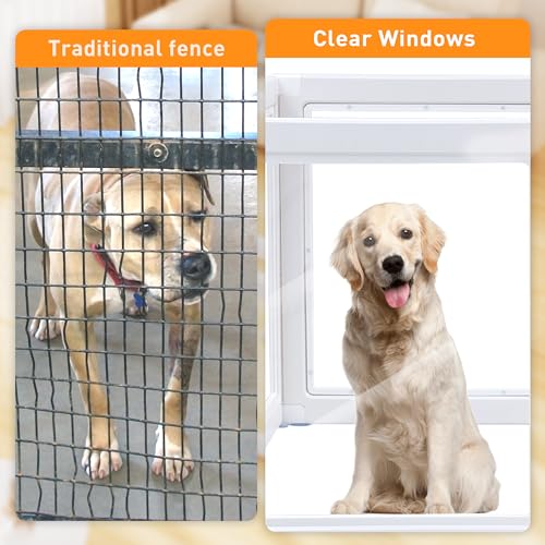 Citylife Dog Playpen with Door Clear Pet Playpen for Indoor Outdoor Easy to Install and Remove Puppy Playpen for Dogs, Cats, Bunnies, Pigs, 8 Panels - Thumbnail 5