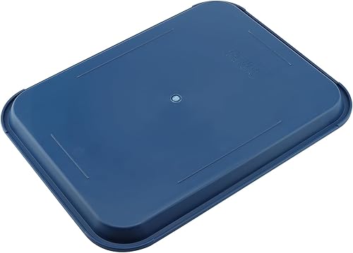 Miniatura 3 de MAHIONG Paquete de 4 bandejas azules de comida rápida de 16 x 12 pulgadas, bandejas rectangulares grandes para servir restaurante, bandejas de