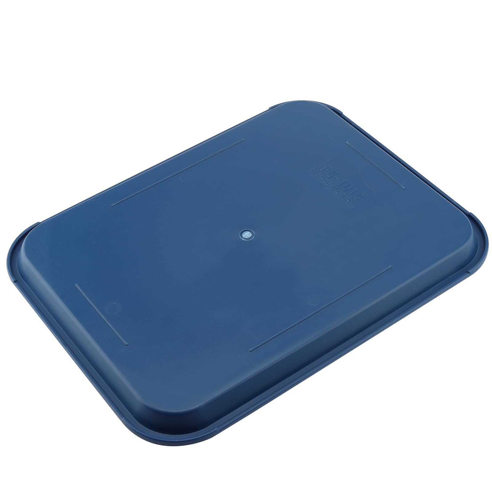 Lot de 12 grands plateaux de service rectangulaires bleus de 40,6 x 30,5 cm pour restauration rapide, café, école, repas