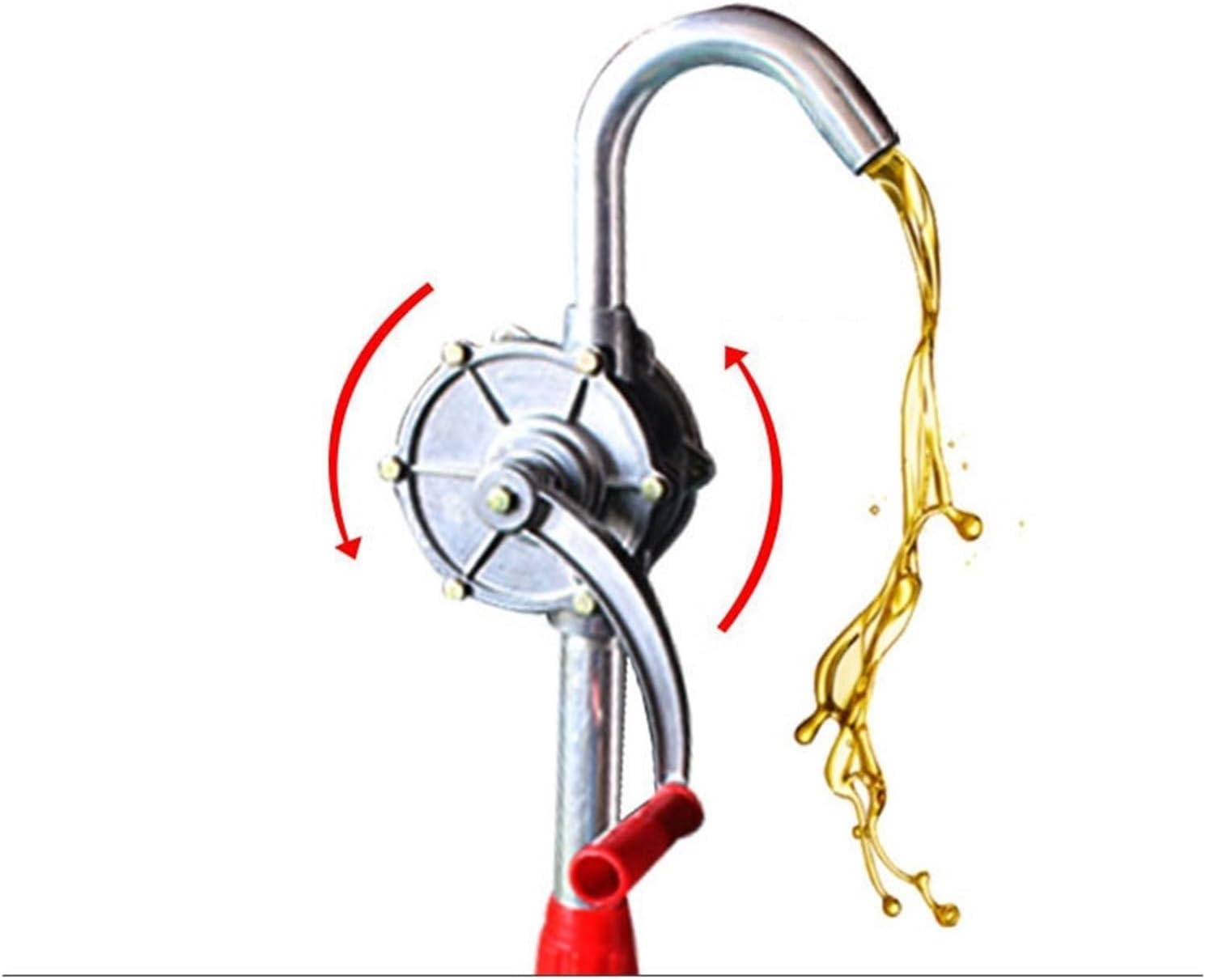 Drum Pump, 32mm Barrel Hand Pump Heavy Duty Rotary Manual Drum Oil Fuel Transfer Tool,Barrel Pump
