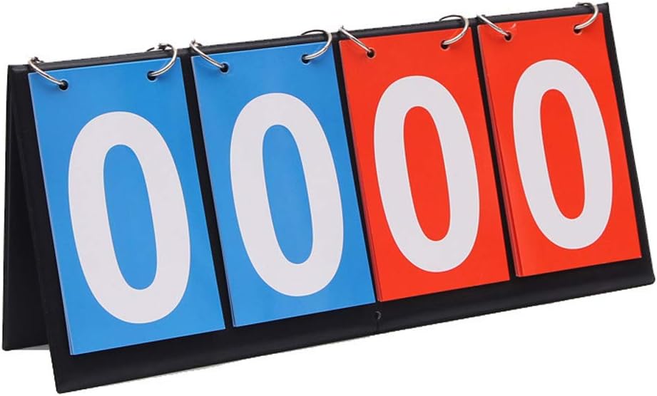 lasenersm 1 Piece Portable Scoreboard Score Flipper Flip Score Keeper Flip Scoreboard Table Top Scoreboard for Basketball Football Tennis Baseball Soccer Ping Pong Volleyball : Sports & Outdoors