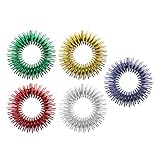 Mobestech 5 Stück pack Edelstahl Massage Ringe für Finger Schmerzfreie Akupressur Stressreduzierend Leicht und Langlebig für Zuhause und Reisen für Erwachsene