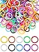480 Pcs Plastic Binder Rings Rainbow Loose Leaf Binder Ring Colorful Book Rings for Cards Document Stack School Home Office Use 0.78 Inch 10 Colors