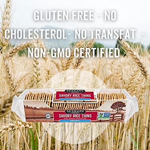 Sesmark Gluten Free Rice Thins Original - Non Gmo Project Verified - 3.2 Oz. (Pack Of 12) #TOP3
