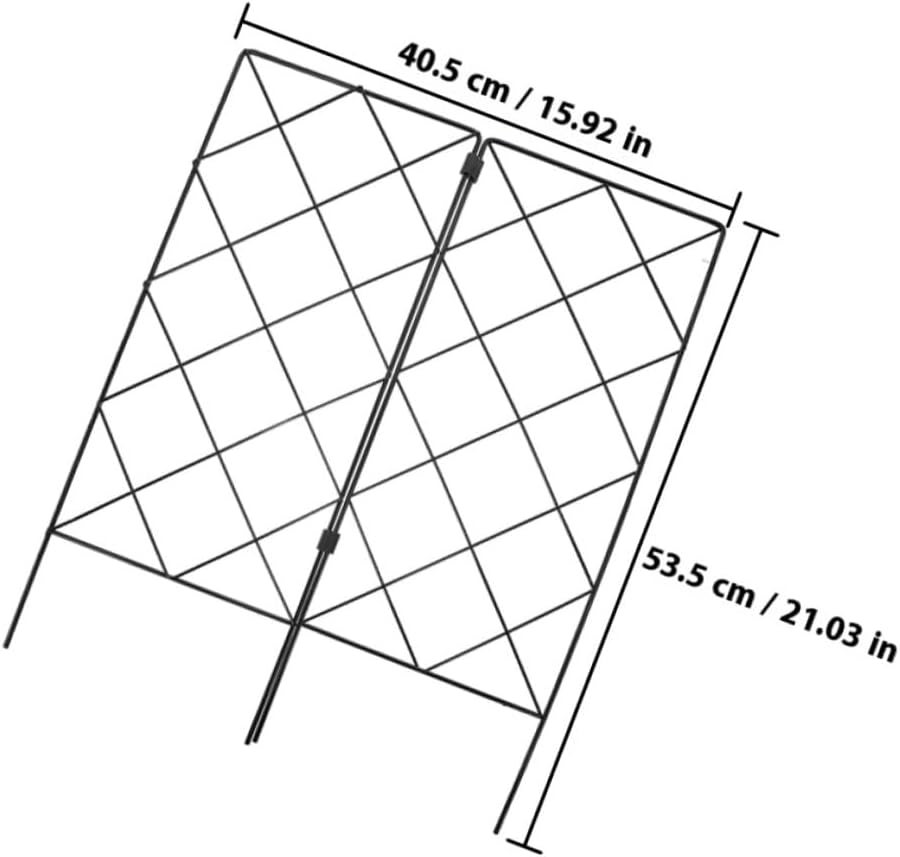 2pcs Garden Trellis for Climbing Plants, Foldable Plant Support Stakes 20x53cm, Outdoor Indoor Vine Climbing Frame for Flower and Vegetable Garden