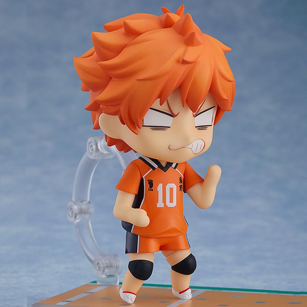 Statuetta Haikyuu Hinata Shoyo 23 Cm - Action Figure Anime In PVC, Scolpita A Mano Su Ceppo Con Corvi, Regalo Da Collezione