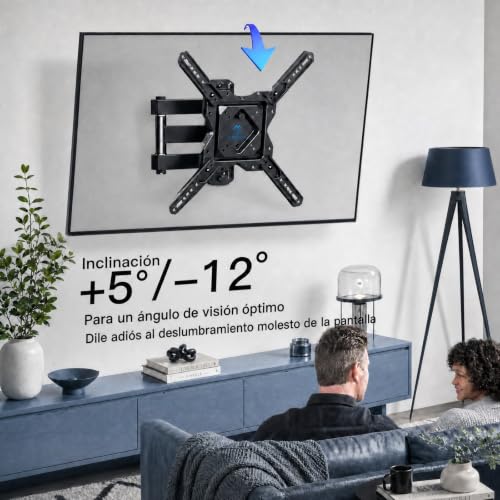 Miniatura 5 de Soporte Tv Pared Giratorio E Inclinable Para Televisiones 26-60 Pulgadas, Sujeción Tv Pared Soportar 32 Kg, Soporte Tv Pared 55 Pulgadas Máx. Vesa 400x400mm