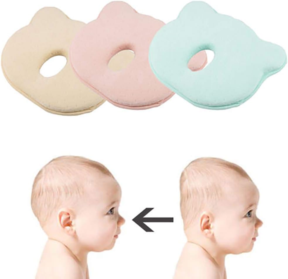 Hidetex Baby Pillow - Preventing Flat Head Syndrome (Plagiocephaly) for Your Newborn Baby，Made of Memory Foam Head- Shaping Pillow and Neck Support (0-12 Months)(Pink) : Baby