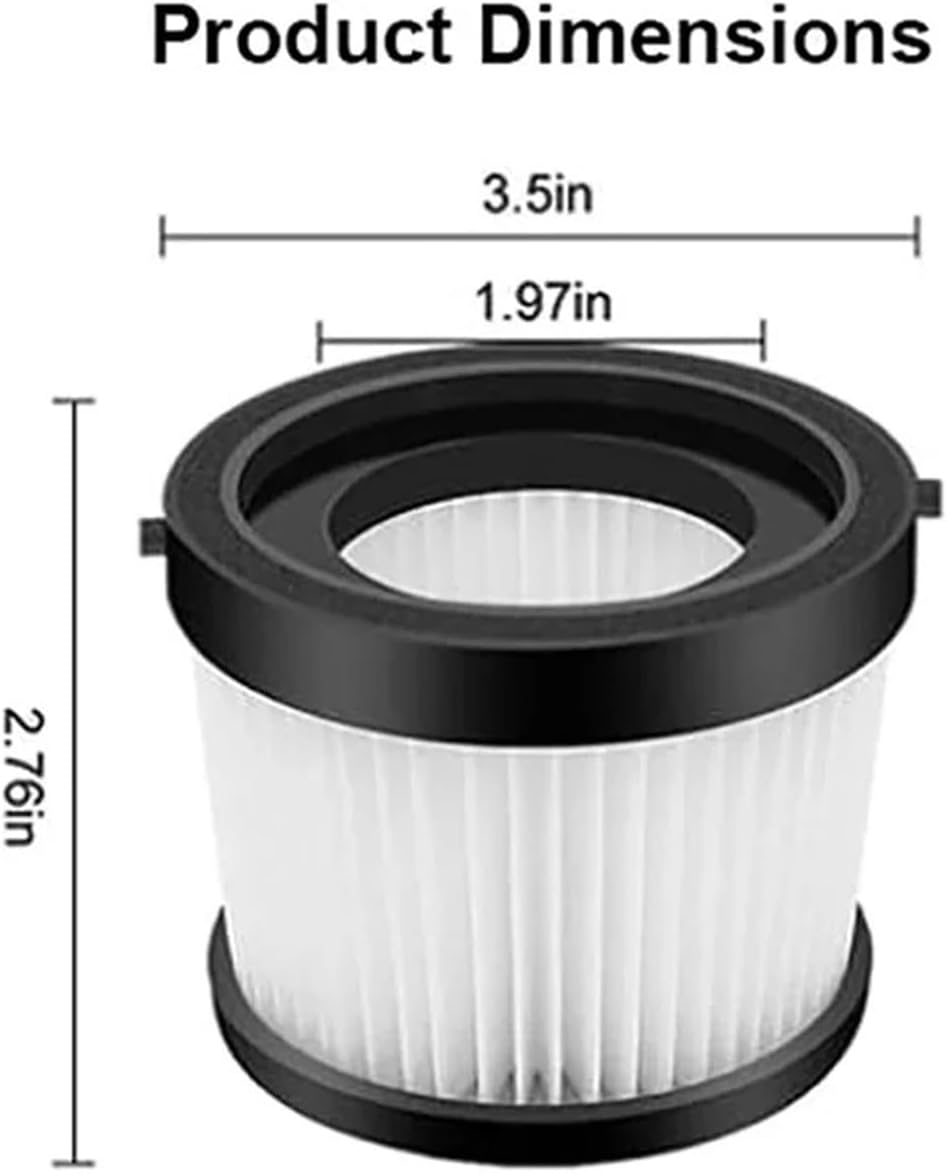 2/3/4pcs Filters Washable Reusable,Compatible For DEWALT ，DCV501HB 20V Cordless Handheld Vacuum Cleaner DCV5011H Replacement(3 Pcs)