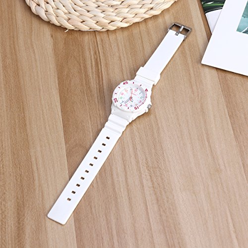 ibasenice Relógio de ponteiro de quartzo para meninos fofos para meninas, crianças, relógio de pulso