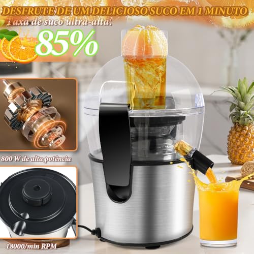 Larmao Espremedor de Laranja, 110V, 2L, 800W, Centrifuga de Frutas, Juicer, Espremedor de Frutas, Centrifuga de Frutas, Centrifuga de Alimentos, Centrífuga de Frutas - Imagem 2