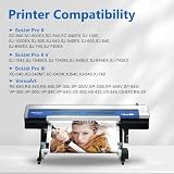 QUEENPRINT High speed printing ECO-SOL MAX Ink Cartridge Compatible with Roland ESL3 Ink Cartridges 220ml 4-Pack (Black, Cyan, Magenta, Yellow), for Roland VersaCAMM SolJet & VersaArt Printers