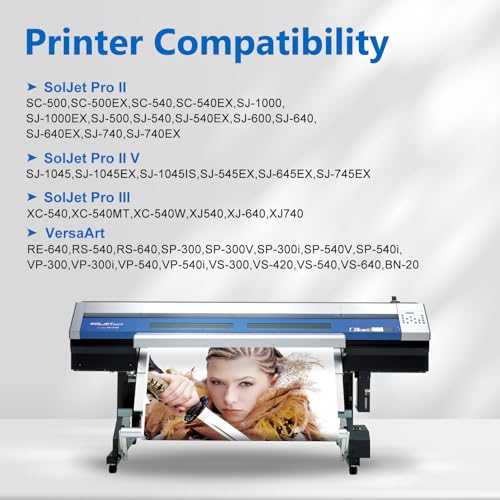 QUEENPRINT High speed printing ECO-SOL MAX Ink Cartridge Compatible with Roland ESL3 Ink Cartridges 220ml 4-Pack (Black, Cyan, Magenta, Yellow), for Roland VersaCAMM SolJet & VersaArt Printers
