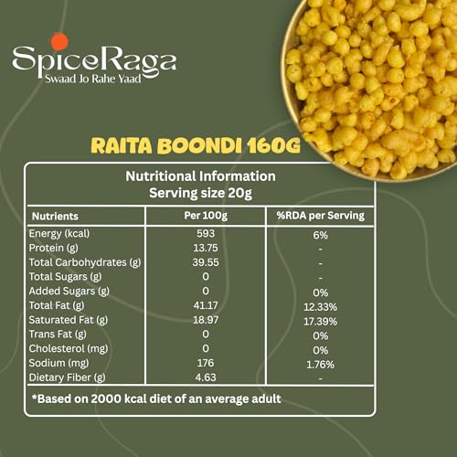 Image of SpiceRaga Bikaneri Bhujia 1kg + Raita Boondi 160g | No Palm Oil | Pure Groundnut Oil | No Trans Fat | Crispy Traditional Namkeen | Authentic Bikaner Taste