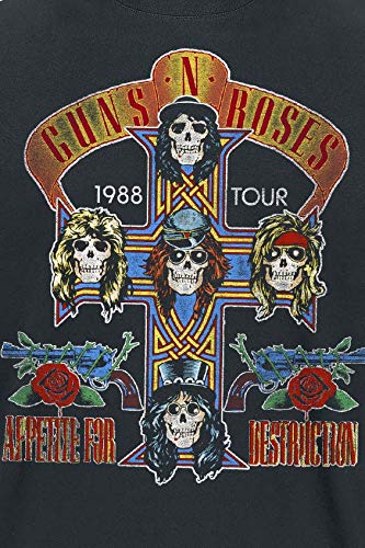 Guns N’ Roses Tour 1988 Homme T-Shirt Manches Courtes Noir Regular/Coupe Standard - Les Beatles, Paul McCartney, John Lennon, RIngo Starr, George Harrison Guns N' Roses Tour 1988 Homme T-Shirt Manches Courtes Noir Regular/Coupe Standard – Image 4