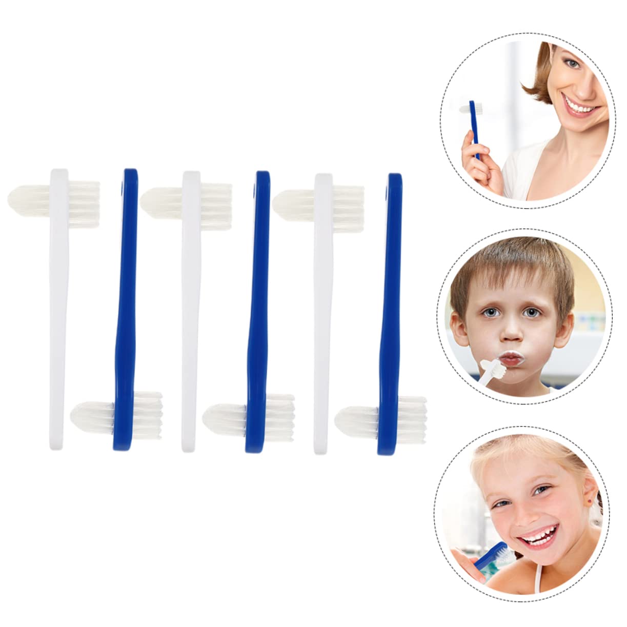 30stücke Teiliges Kleine Doppelkopf-zahnbürste Für Erwachsene Tragbare Prothesenbürste Mit Ergonomischem Griff Und Sanften Borsten Für Gründliche Mundpflege