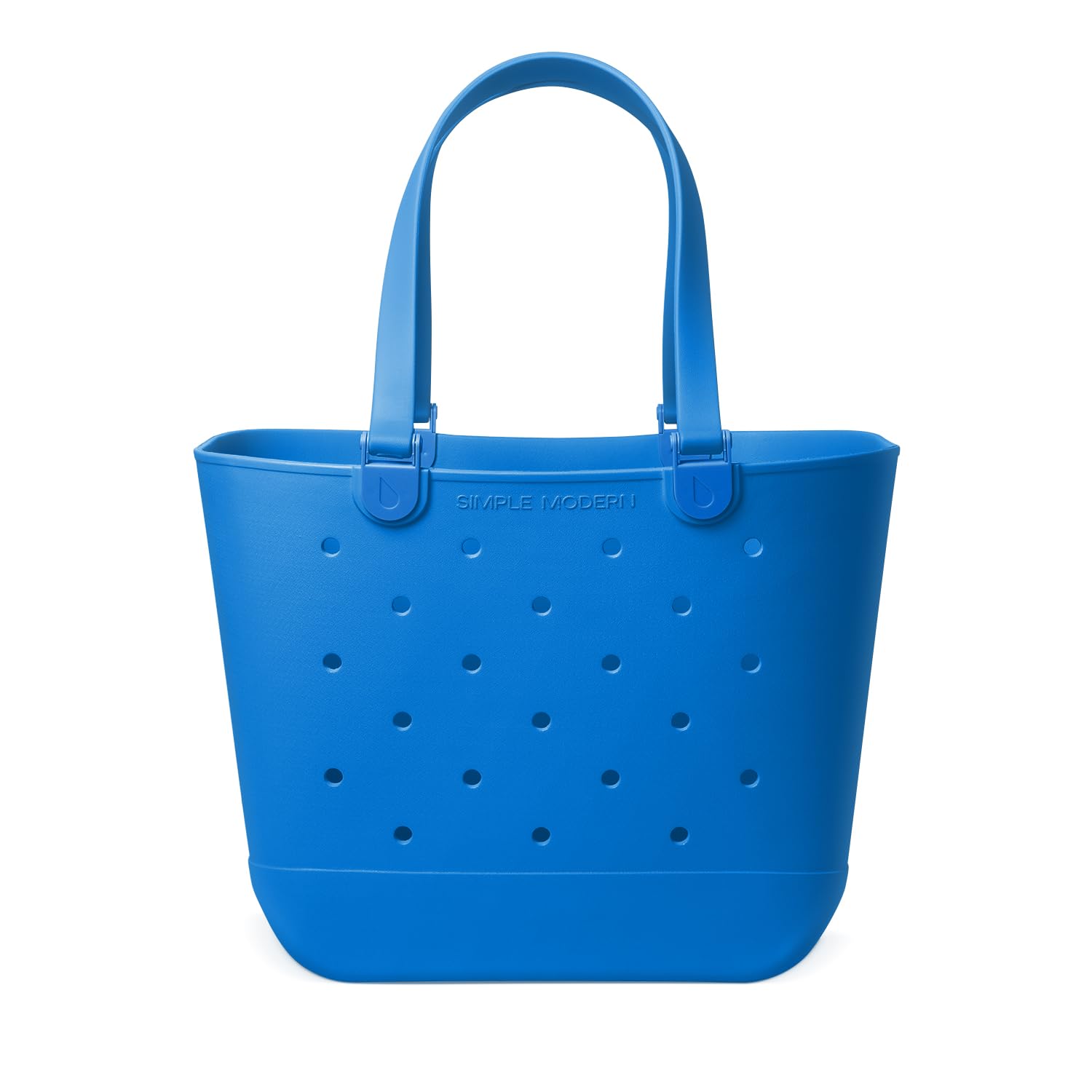 Simple Modern Extra-Large Beach Bag | Waterproof Getaway Rubber Tote with Zipper Pocket for Travel, Pool, Boat, Groceries, Sports | Supersonic Blue