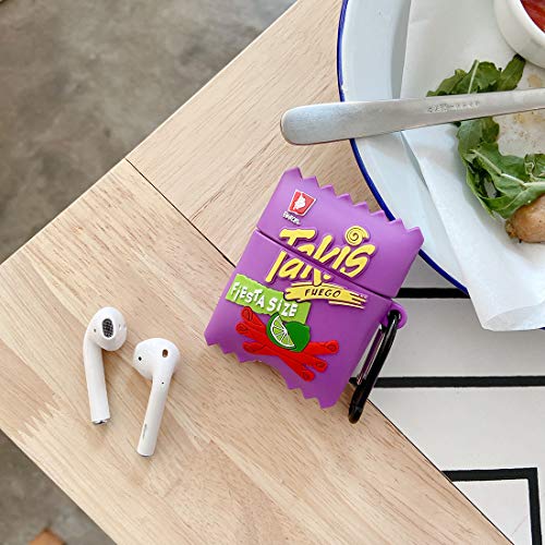 Nq Airpod Case, Cute 3D Funny Takis Potato Chips Cartoon Soft Silicone Cover, Kawaii Cool Keychain Design Skin, For Girls Children And Boys Airpod Case (Kansdf2 Takis Potato Chips) #TOP3