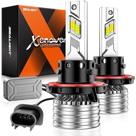 SEALIGHT X4I H13/9008 Bulbs, H13 Fog Light Bulbs, 55,000LM, with Adjustable Lock Ring, Cooling Fan, Easy Installation, Pack of 2 Cover