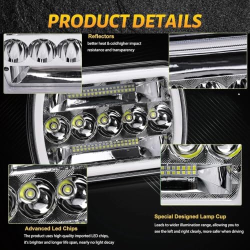Kit Luces LED Repuesto H4 5x7 H6054 H5054 6052 6053 7