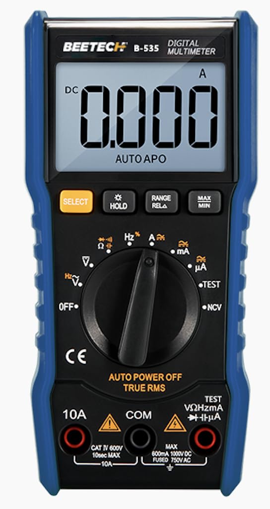 BEETECH B-535 Auto Range, T-RMS, 6000 Count 3 5/6 Digit, 1000V DC/750V AC with AC/DC Current check, Resistence, Capacitance, Frequency, Diode Test, Continuity Test, NCV, Data Hold, APO, Backlight (B0CBPMJ842) Amazon Price History, Amazon Price Tracker