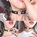 HONGXIN-SHOP Gargantilla Punk Rock Choker Collar de Piel Ajustable Gótico Forma de...