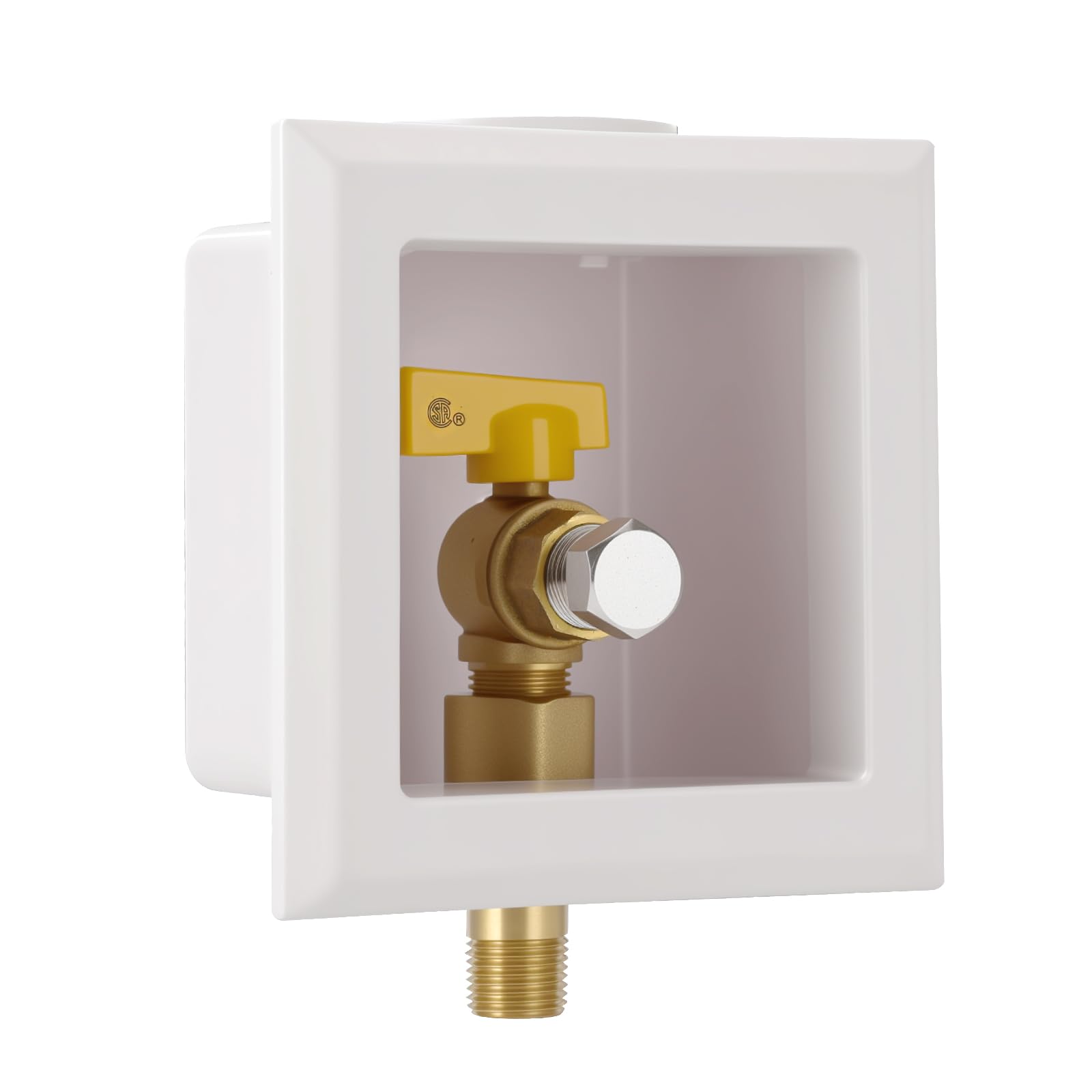 Boîte de sortie de gaz 1/2" NPT murale blanche pour raccordement encastré