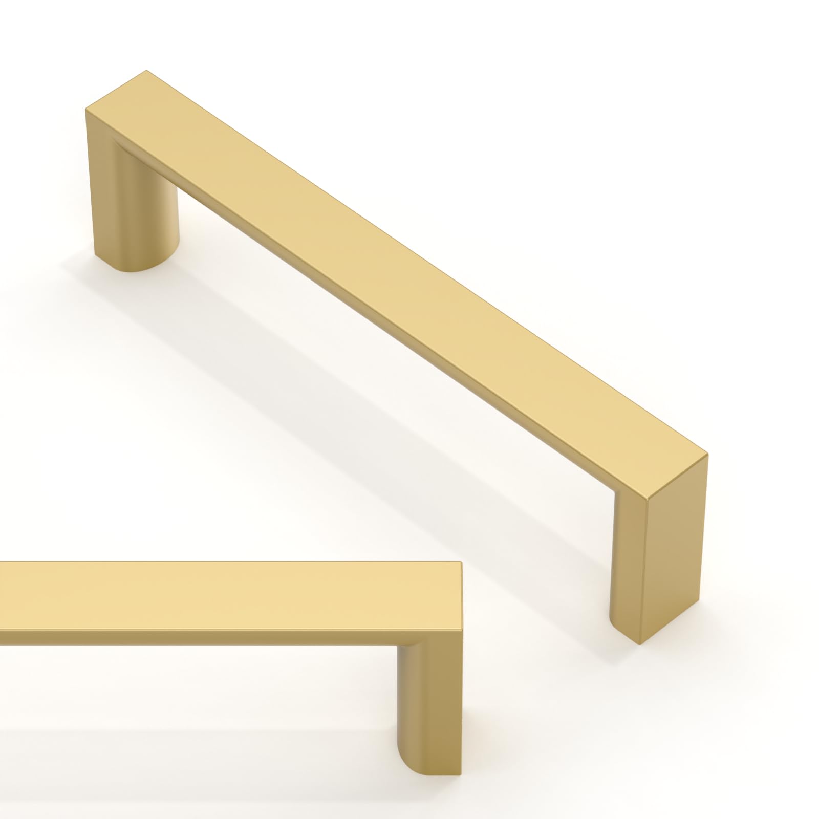 Asimerdeco 10 Pack Brushed Gold Cabinet Pulls 3.75 Inch(96mm) Kitchen Cupboard Handles Solid Zinc Alloy Cabinet Hardware Drawer Pulls