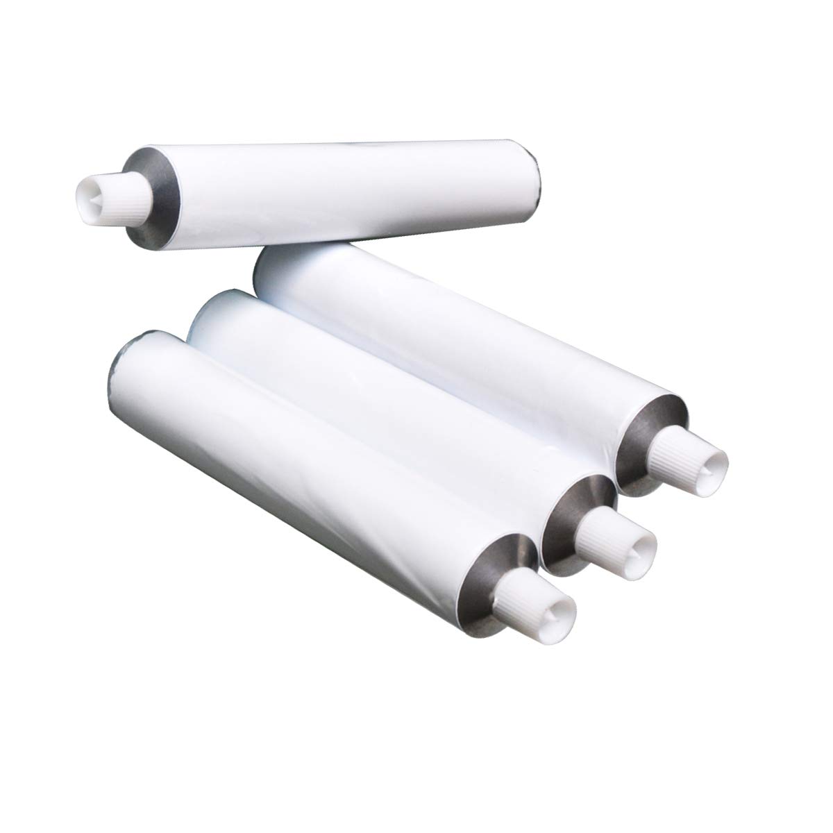200 szt. 50 ml białe aluminium puste rurki do pasty do zębów kosmetyki butelki do wielokrotnego napełniania z nasadką igłową nieuszczelnione hurt