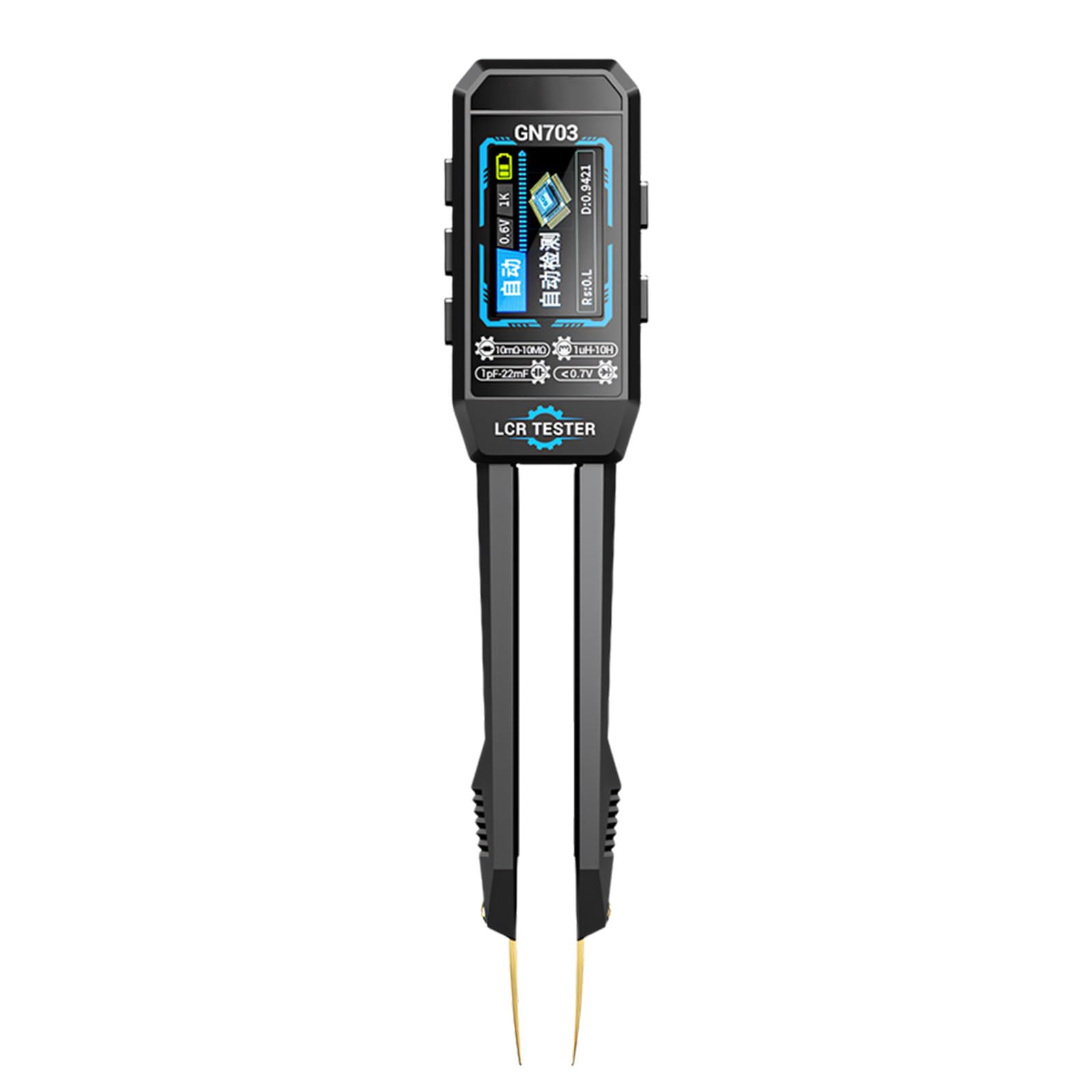 Easy Carry Meter Tweezer with 100Hz 1KHz 10KHz Frequencies for Resistance Inductance Capacitance Testing Auto Ranging Component Tester