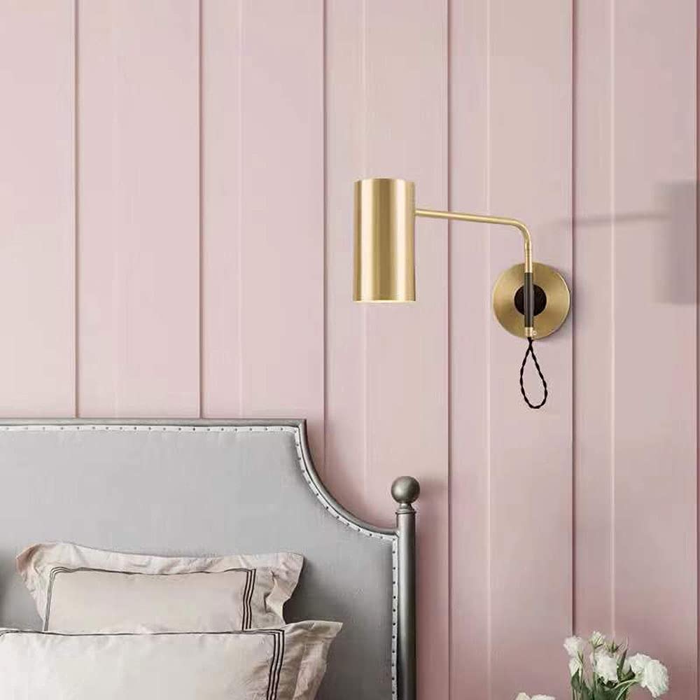 Moderne Wandleuchterarmwand montierte Lampe Metall Wand Schwenkbar, verstellbares Kopfteilleuchten Bett Leselampen für Schlafzimmer Nacht