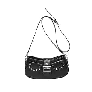 Amazon.com: Y2k Purse Punk metallic Shoulder Bag with Silver