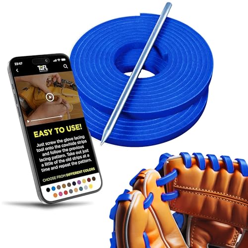 Kit de encaje de guantes de béisbol TOFL para arreglar cordones rotos de softball