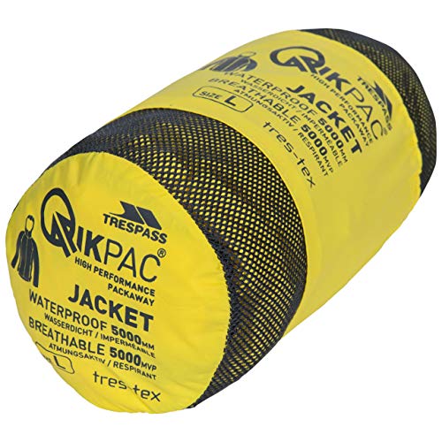 Trespass Qikpac Packaway TP75 Chaqueta, niños, Amarillo (Yel), 9/10