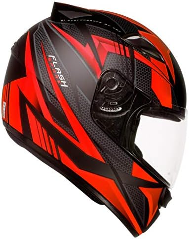 Capacete Ebf New Spark Flash 61/Preto Fosco/Vermelho