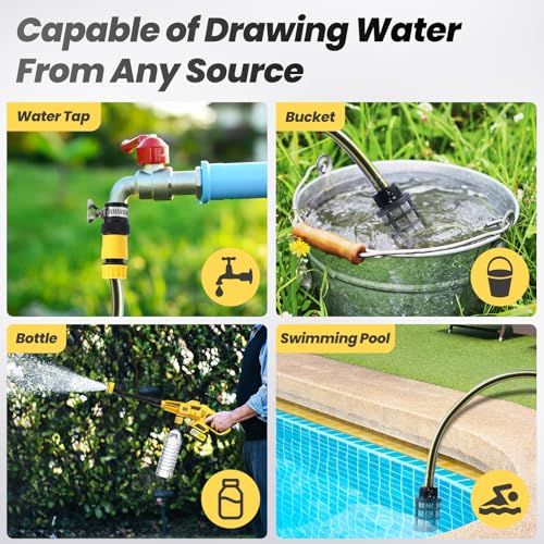 In Aktion: sukaudiz 8000mAh Reiniger entfernt Moos von Terrassenplanken mit 180ml/min Durchfluss